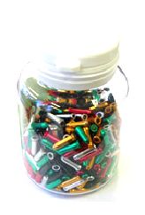 END CAP  Inner Wire End Cap, 2.3mm Inside Dia, MIXED COLOURS (Bottle of 500)