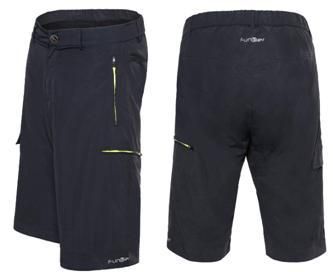 Mens  Baggy Shorts FUNKIER , POLICORO / Black, XL, mesh lining inc chamois