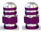 Valve Cap PURPLE Alloy Nut (Sold in Pairs)