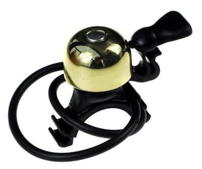 Bell, Flick type, Mini size, BRASS top, 23mm, With 2 x "o" rings for bar size 19.2 -31.8mm (In Plastic bag, NO display card)