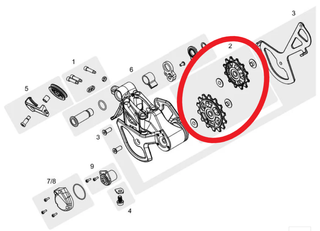 TRP Jockey wheel replacement kit, for RD-M9050