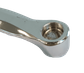 140mm - Left Diamond Taper Crank Arm - 33mm Offset, Silver Chrome Plated Steel