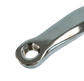 140mm - Left Diamond Taper Crank Arm - 33mm Offset, Silver Chrome Plated Steel