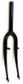 26" x 1.1/8" - O.D. 28.6mm, I.D. 25.4mm - Threadless Steel Fork With Pivots, 70mm Clearance