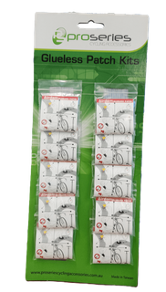 Display Card of Glueless Patches - 6 x 25mm Round Patches Per Bag. 10 Bags, Pro-Series