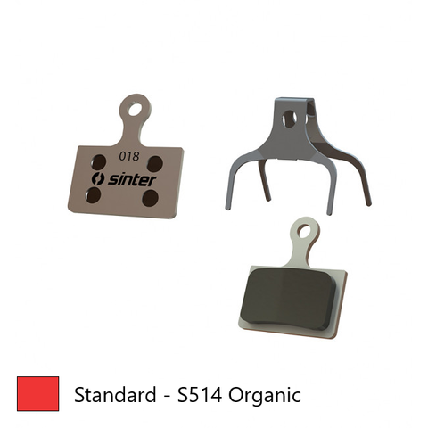 BRAKE DISC PADS - ROAD & MTB Premium Standard pads, RED,  Shimano K type  Tiagra, 105, Dura Ace, Ultegra, XTR | Tektro HD-R310.  - Quality Sinter product Made in Slovenia