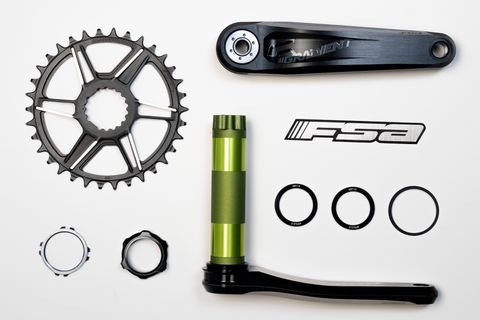 `A NEW ITEM - Chainwheel - GRADIENT Modular DM BB392EVO CK 36T(Shimano 12Spd) - 165mm - Hard Anod Black