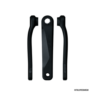 `A NEW ITEM - E-BIKE CRANKS - FSA E-Bike Bosch Gen4 Armset - 155mm ISIS - Painted matt Black w/side FSA logo w/o Bolt