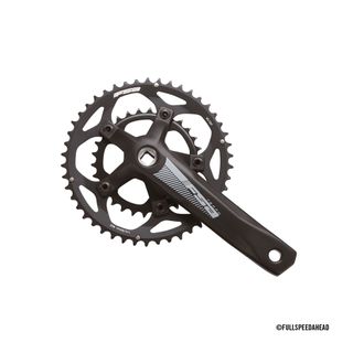 `A NEW ITEM - Chainwheel - Tempo Adventure 46x30 N10/11 175mm JIS Painted matt Black V18 w/ML019,CK-C201ST/WT