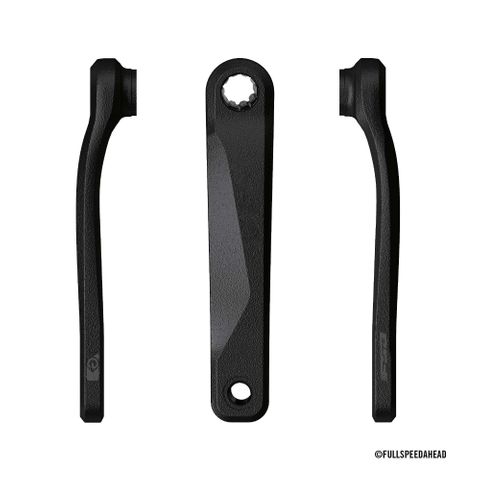 `A NEW ITEM - E-BIKE CRANKS - FSA E-Bike Bosch Gen4 Armset - 170mm ISIS - Painted matt Black w/side FSA logo w/o Bolt