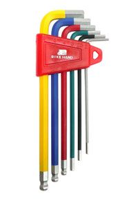 Tool, hexkey set 6, colors, w/holder, 2, ,2.5, 3, 4, 5, 6mm, w/ball end
