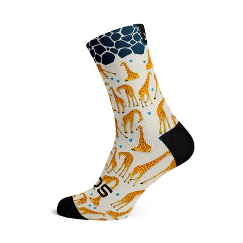 Giraffe  - Size L  (US 9-13) - SOX Footwear Performance Socks  -  1 Pair