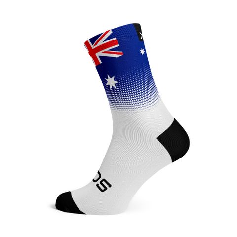 Australia Flag  - Size L  (US 9-13) - SOX Footwear Performance Socks  -  1 Pair