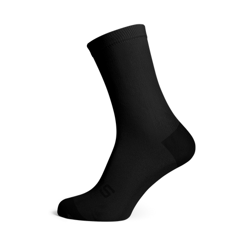 Solid Black  - Size L  (US 9-13) - SOX Footwear Performance Socks  -  1 Pair