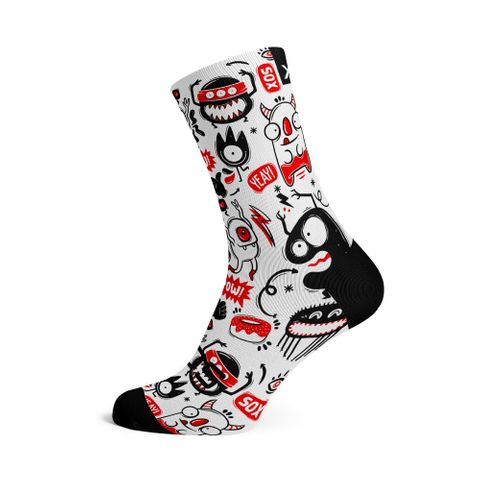 Monster  - Size L  (US 9-13) - SOX Footwear Performance Socks  -  1 Pair