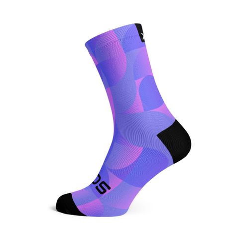 Solid Purple  - Size M  (US 5-9) - SOX Footwear Performance Socks  -  1 Pair