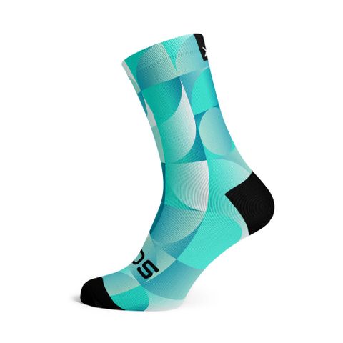 Solid Turquoise  - Size S  (US 1Y-5) - SOX Footwear Performance Socks  -  1 Pair