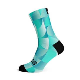 Solid Turquoise  - Size M  (US 5-9) - SOX Footwear Performance Socks  -  1 Pair