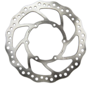 `A NEW ITEM - Tektro Rotor for SR SUNTOUR E-motor, TR180-27,  stainless, Dia.180mm, w/6pcs screws