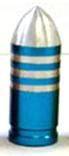 VALVE CAP  Bullet, Schrader, BLUE NZB-3