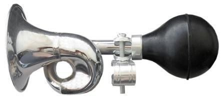 `A NEW ITEM - HORN - Flugel, Steel, 185mm Long, Fits All Standard Handlebars, Chrome