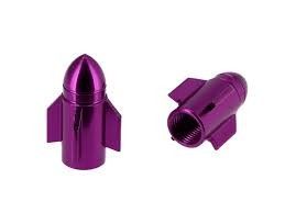 `A NEW ITEM - Valve Cap Purple 28mm GUIDED MISSILE, A/V (sold individually)