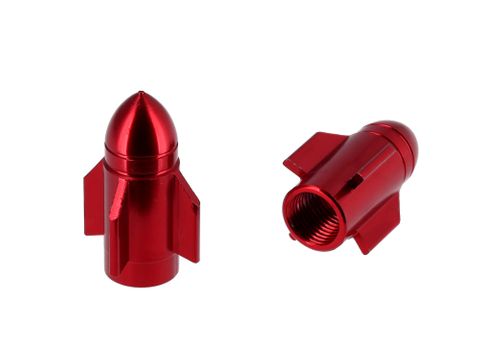 `A NEW ITEM - Valve Cap Red 28mm GUIDED MISSILE, A/V (sold individually)