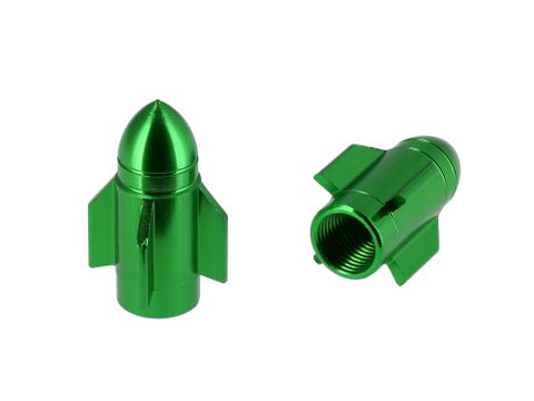 `A NEW ITEM - Valve Cap Green 28mm GUIDED MISSILE, A/V (sold individually)