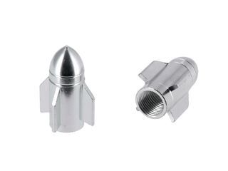 `A NEW ITEM - Valve Cap Silver 28mm GUIDED MISSILE, A/V (sold individually)