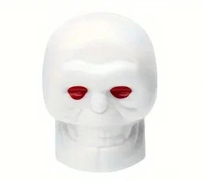 `A NEW ITEM - Valve Cap SKULL, White, A/V (sold individually)