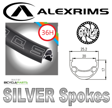 WHEEL - 29er Alex SD20 36H P/j Black Rim,  FRONT Q/R (100mm OLD) 6 Bolt Disc Sealed Novatec Black Hub, SILVER Spokes