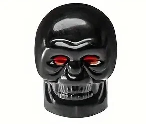 `A NEW ITEM - Valve Cap SKULL, Black, A/V (sold individually)