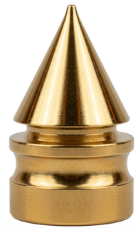 `A NEW ITEM - Valve Cap Pointed Cone, Gold, A/V (sold individually)