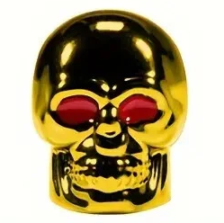 `A NEW ITEM - Valve Cap SKULL, Gold, A/V (sold individually)