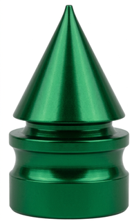 `A NEW ITEM - Valve Cap Pointed Cone, Green, A/V (sold individually)