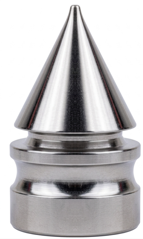 `A NEW ITEM - Valve Cap Pointed Cone, Silver, A/V (sold individually)