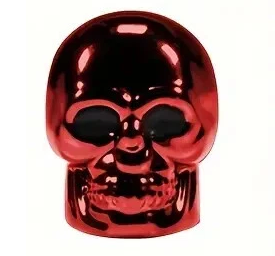 `A NEW ITEM - Valve Cap SKULL, Red, A/V (sold individually)