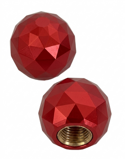 `A NEW ITEM - Valve Cap DISCO BALL - Red, A/V (sold individually)
