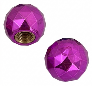 `A NEW ITEM - Valve Cap DISCO BALL - Purple, A/V (sold individually)
