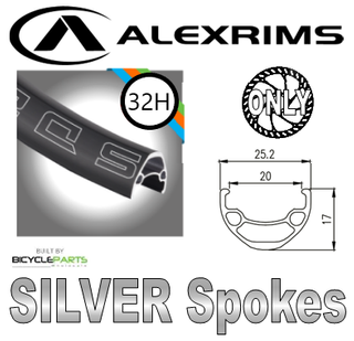 WHEEL - 27.5/650B Alex SD20 32H P/j Black Rim,  FRONT 3 in One (100mm OLD) 6 Bolt Disc Sealed Novatec Light Weight Black Hub, SILVER Spokes