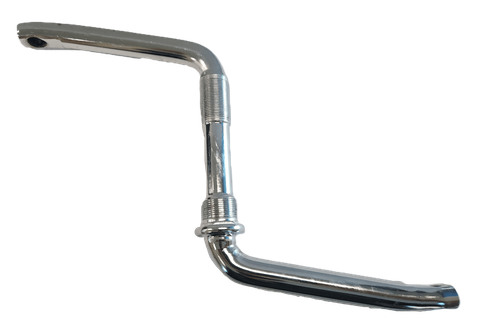 109mm - One Piece Crank With Hexagon Hole & No Pivot - Steel, Silver