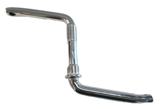 109mm - One Piece Crank With Hexagon Hole & No Pivot - Steel, Silver