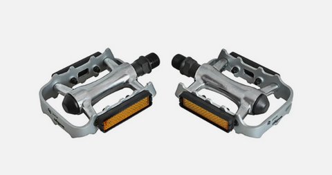 `A NEW ITEM - PEDALS  9/16" Retro, Alloy, SILVER