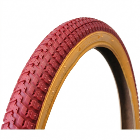 `A NEW ITEM - TYRE  -  BMX 20 x 2.125 RED/GUM WALL (Like Snake Belly)