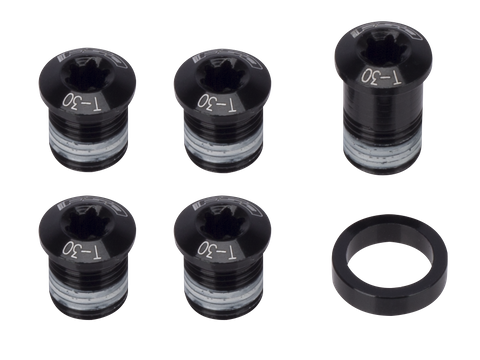 `A NEW ITEM - K-FORCE ROAD ABS 386EVO CRANK CHAINRING BOLTS KIT BLK (ML450X4+ML227X1+MW058KX1)