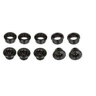 Gossamer Pro 1X | Male & Female Bolts x 5 | Black Alloy - FSA Chainring Bolt Kit