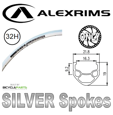 WHEEL - 700C Alex DC19 32H P/j Silver Rim,  FRONT Q/R (100mm OLD) Centerlock Disc Sealed Novatec Black Hub,  Mach 1 SILVER Spokes