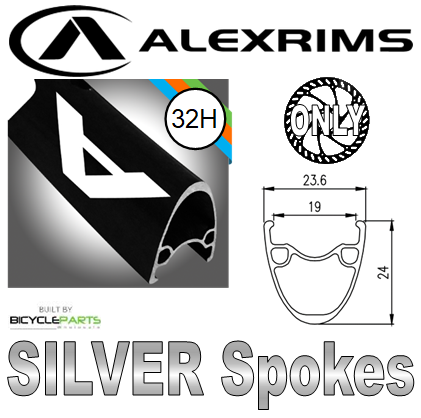 WHEEL - 29er Alex ATD-500 32H P/j Black Rim,  FRONT Q/R (100mm OLD) Centerlock Disc Sealed Novatec Black Hub,  Mach 1 SILVER Spokes