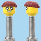 `A NEW ITEM  -  Brick Caps - Presta Valve - 2 Face Head (Sunglasses with Cheesy Smile & Normal Smile Face) with a Brown Beanie