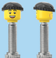 `A NEW ITEM  -  Brick Caps - Presta Valve - 2 Face Head (Bursting Cheeks & Wrinkle Eye Smile) with a Black Beanie